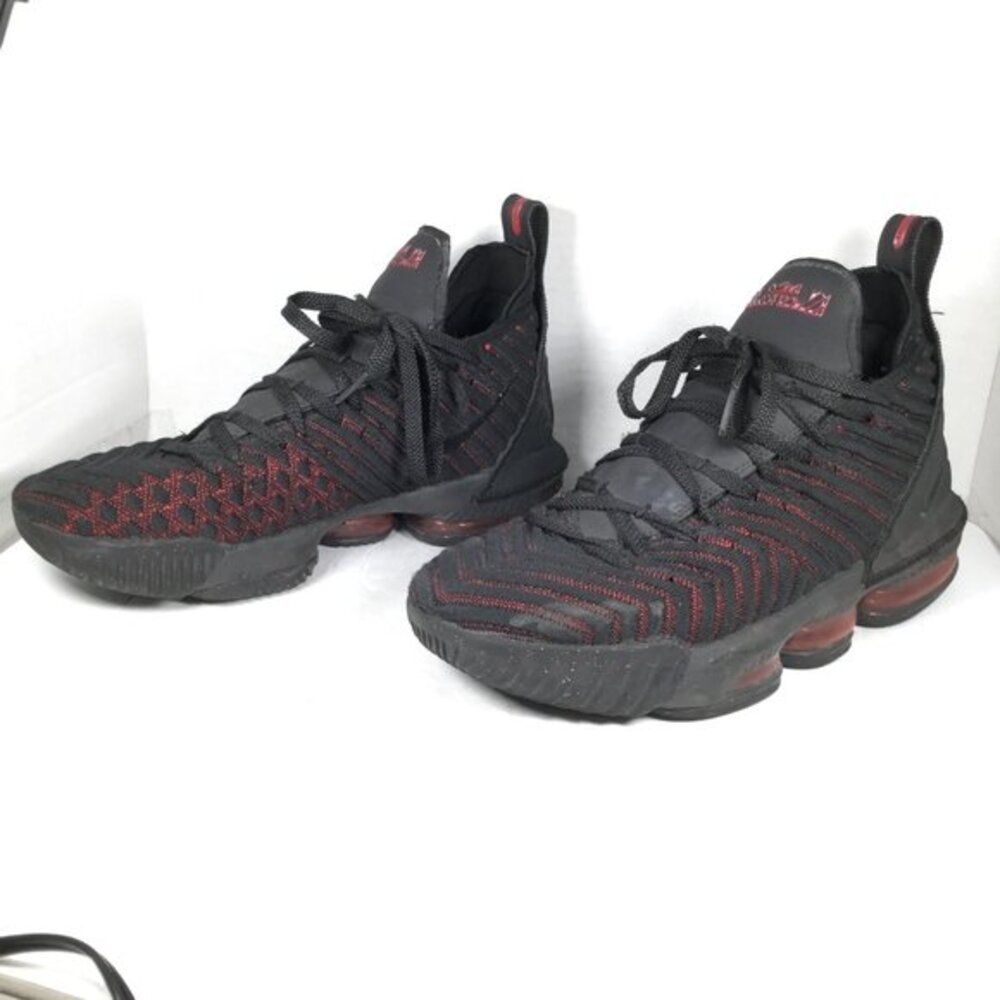 Nike LeBron 16 EP Fresh Bred Sneakers Black/Red Size 9.5